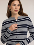 Striped wool-blend knit cardigan image number 3