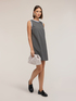Check-print dress with contrast trim image number 2