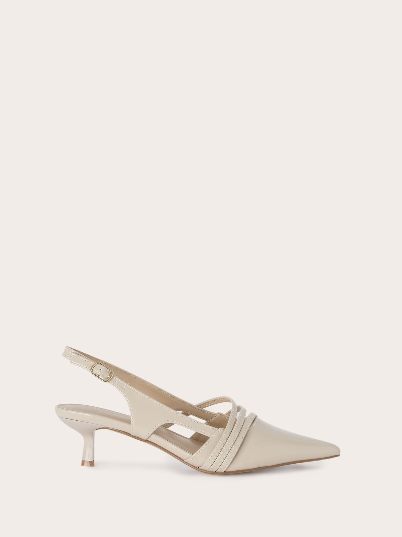 D&eacute;collet&eacute; slingback con listini e tacco kitten image number 2