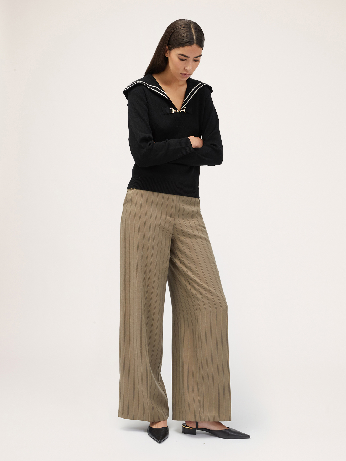 Sweater with sailor collar image number 3