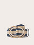 Two-tone belt with double buckle image number 1