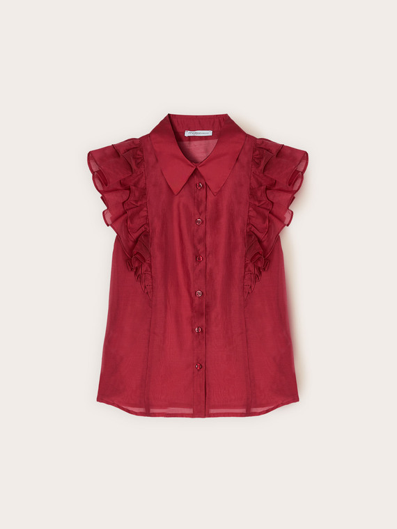 Camicia in mussola con volants
