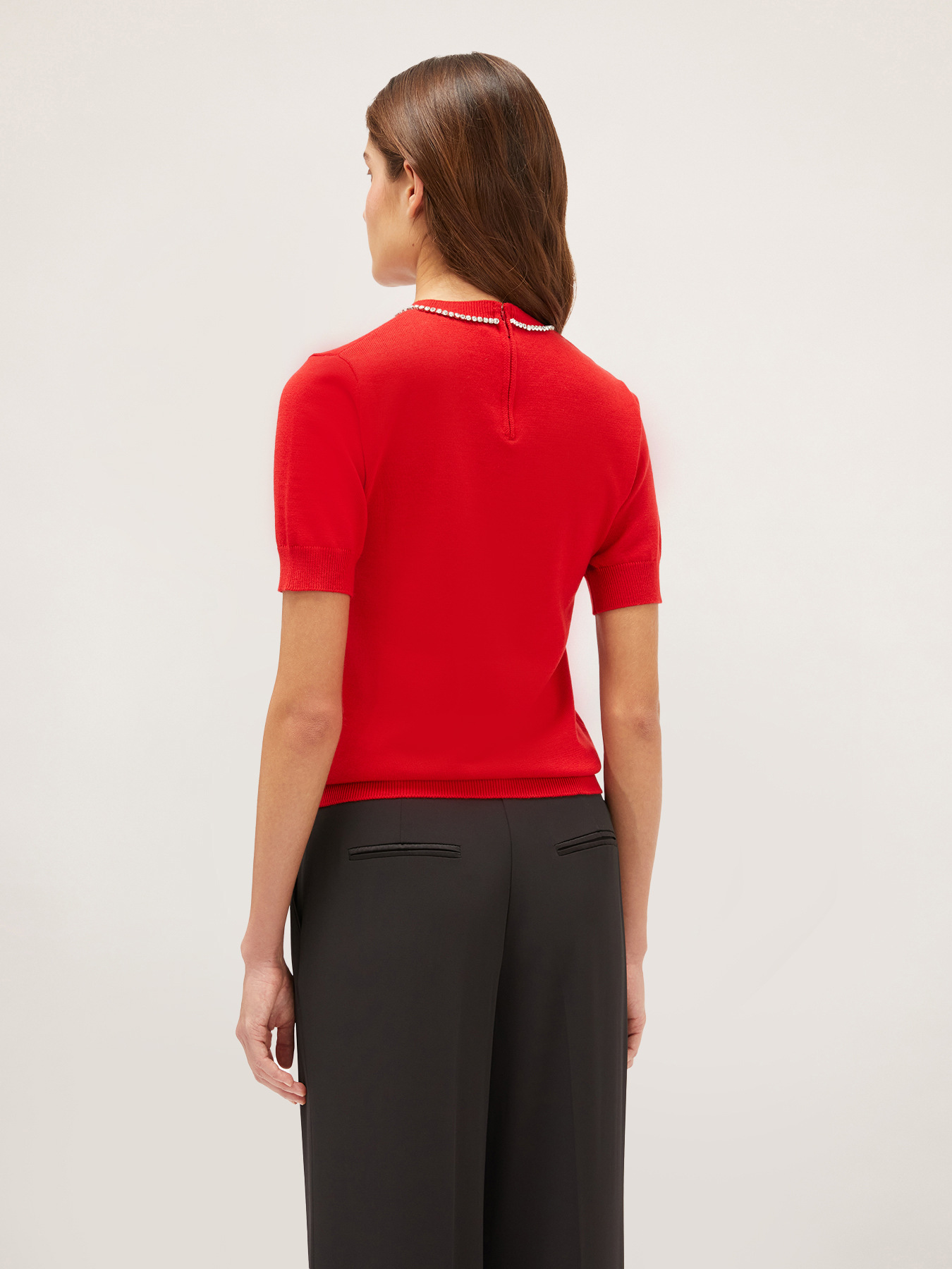 Jersey de manga corta con piedras image number 1