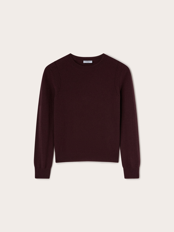 Rundhals-Pullover aus schwerem Kaschmir
