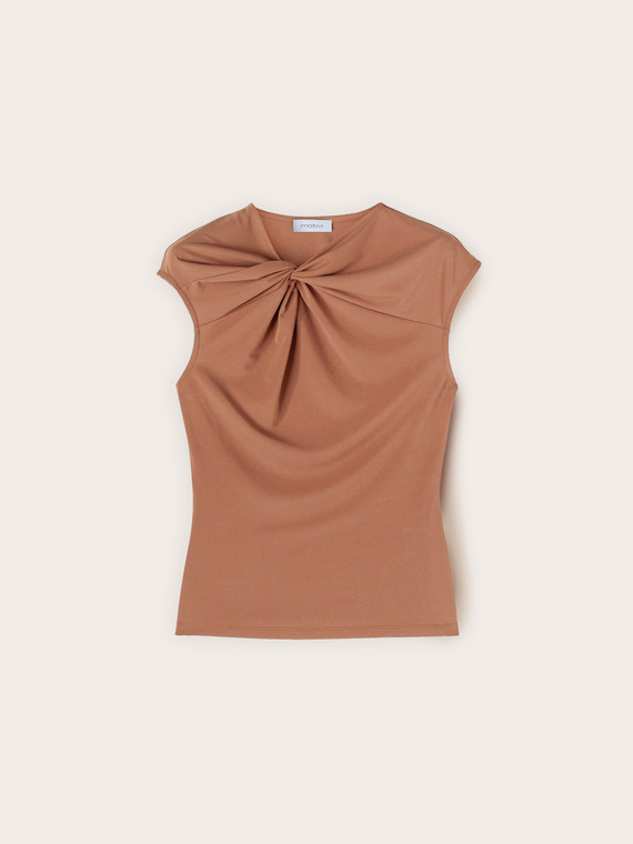 Jersey top with knot