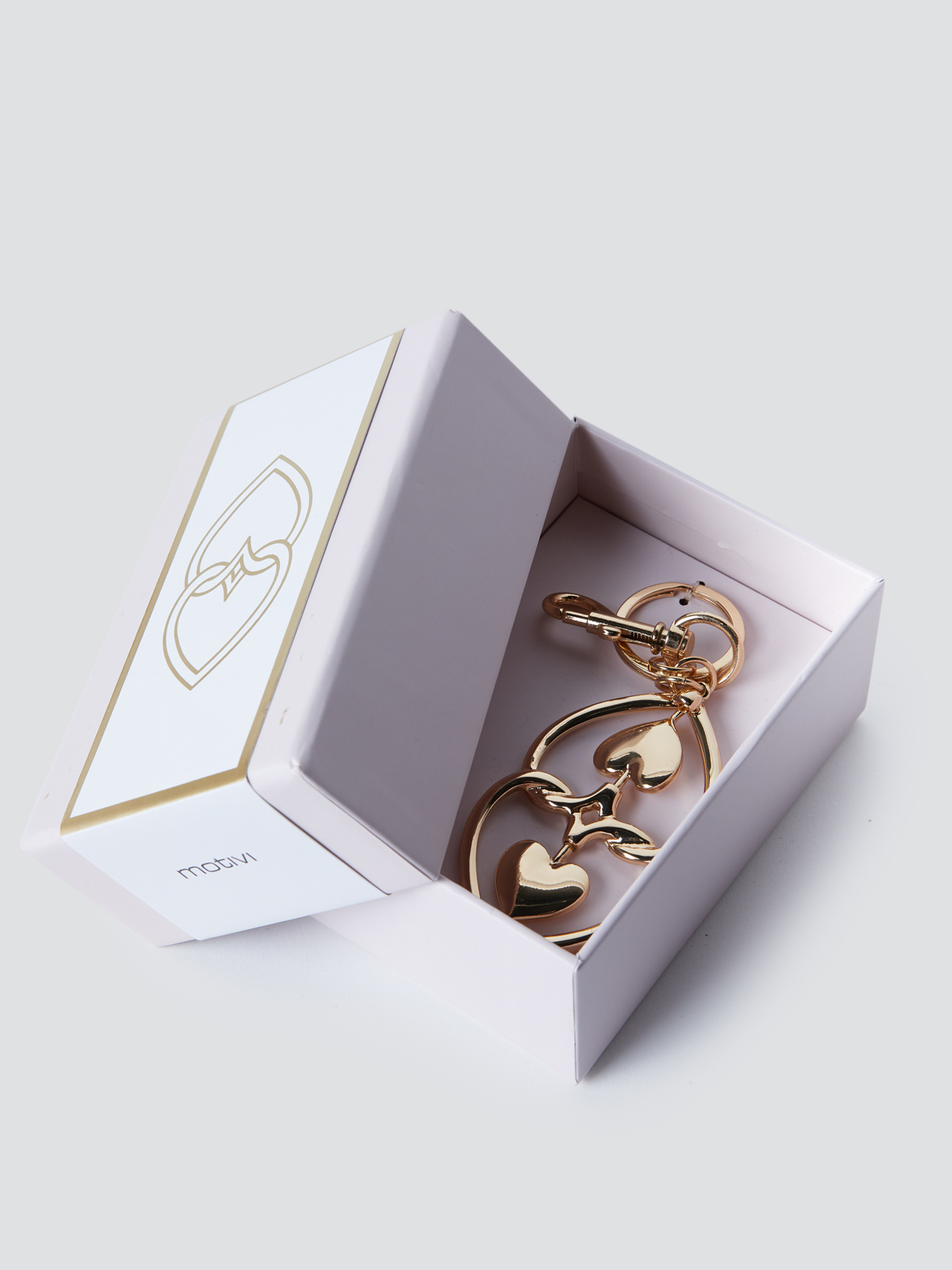 Portachiavi in metallo Double Heart image number 0