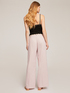 Linen viscose pinstripe palazzo trousers image number 1