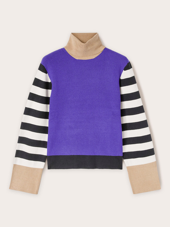 Jersey con mangas de rayas