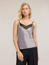 Satin top with tulle trim image number 2