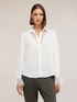 Camicia in cr&ecirc;pe de chine con inserti in pizzo image number 0