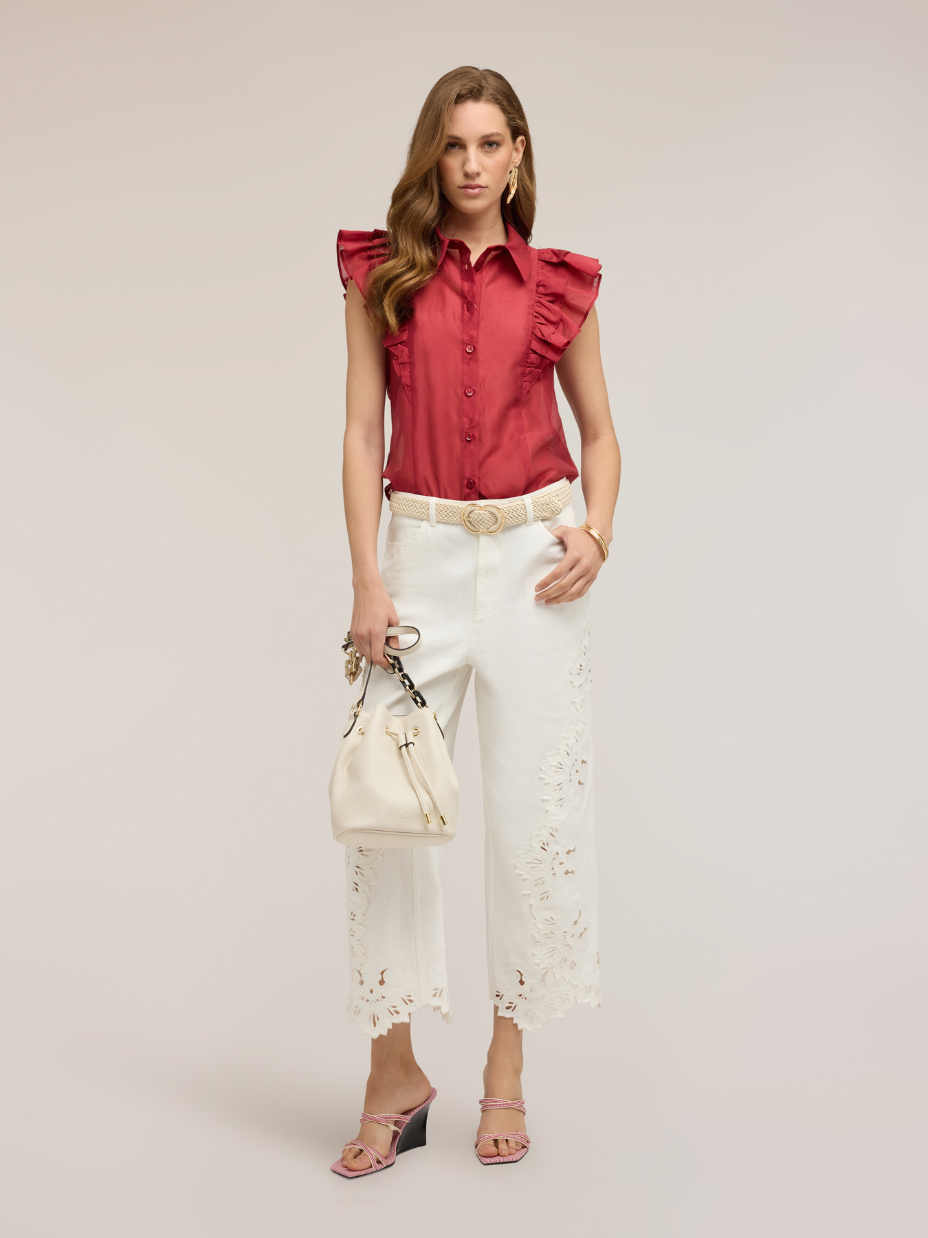 Muslin shirt with ruffles image number 2