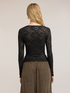 T-Shirt aus Blumenspitze mit Bogenkante image number 1