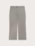 Pinstriped kick flare trousers image number 4