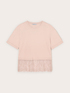 T-shirt con inserto in pizzo image number 4