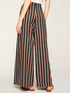 Striped sarong style trousers image number 1