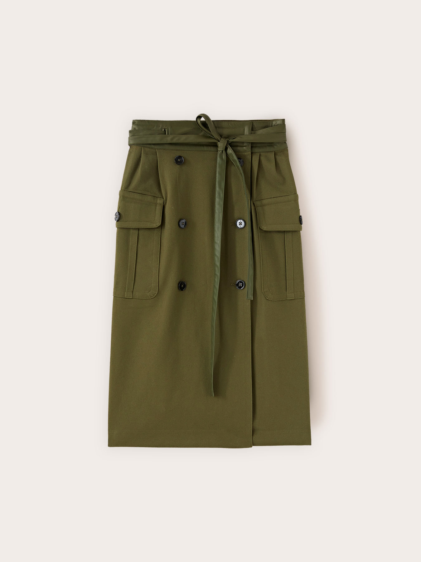 Cargo skirt with belt image number 4