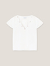 T-shirt à col en V avec pierres transparentes image number 3