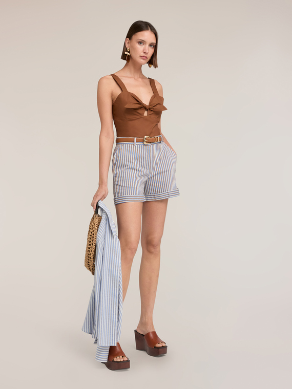 Cropped top with bow