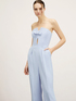 Long bustier jumpsuit with bow image number 2