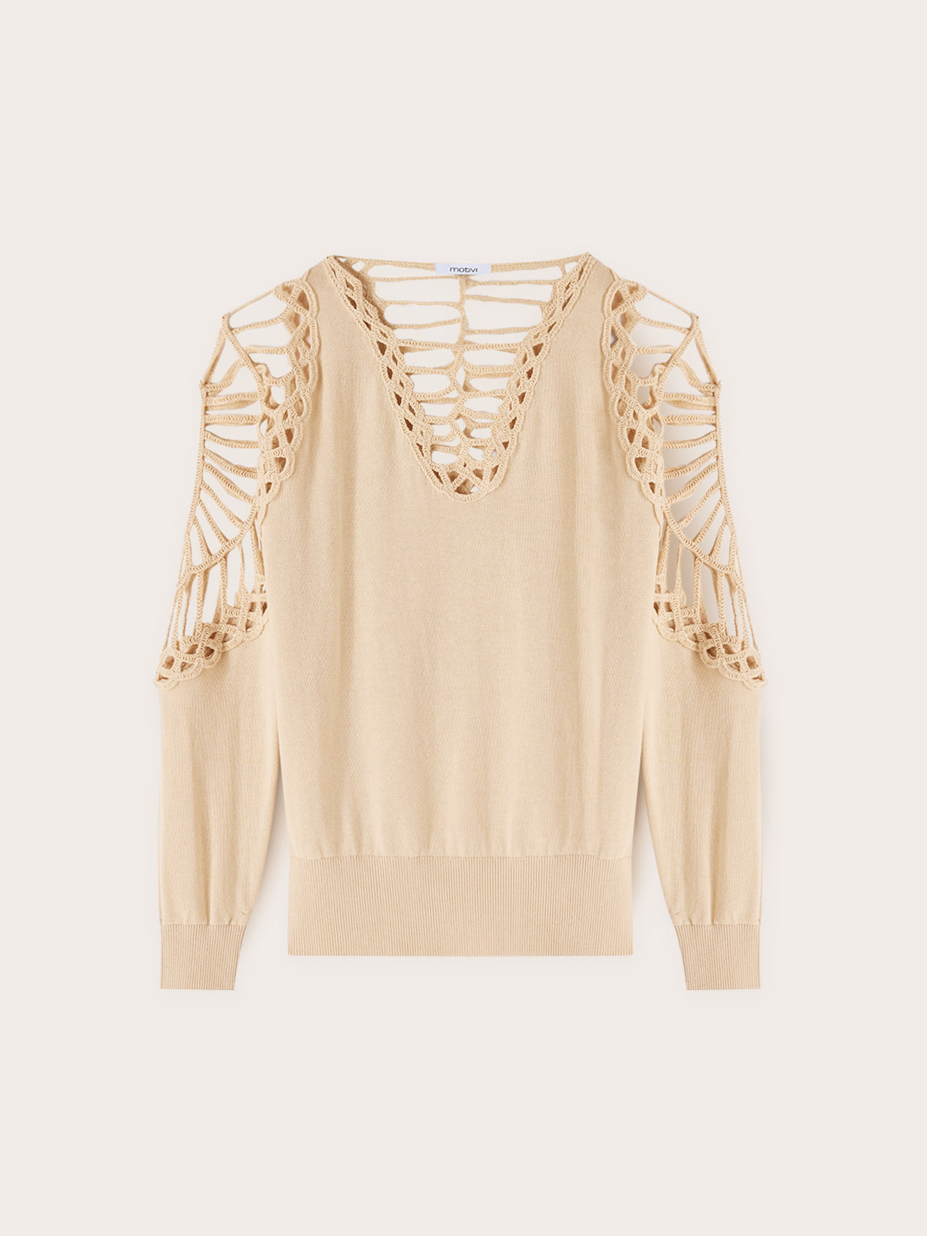 Pullover mit Makramee-Eins&auml;tzen image number 4