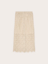 Jupe mi-longue en dentelle macram&eacute; image number 4