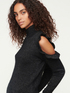 Angora blend turtleneck sweater with cut out feature image number 2