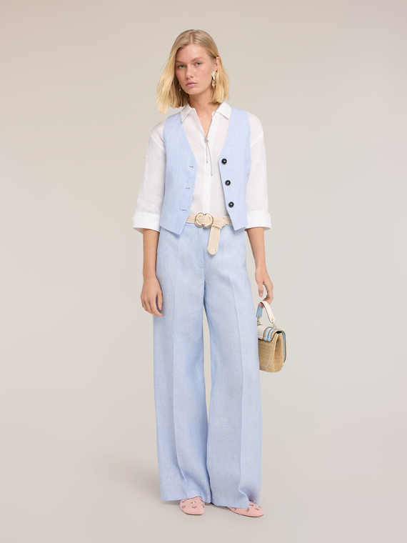 Linen palazzo pants
