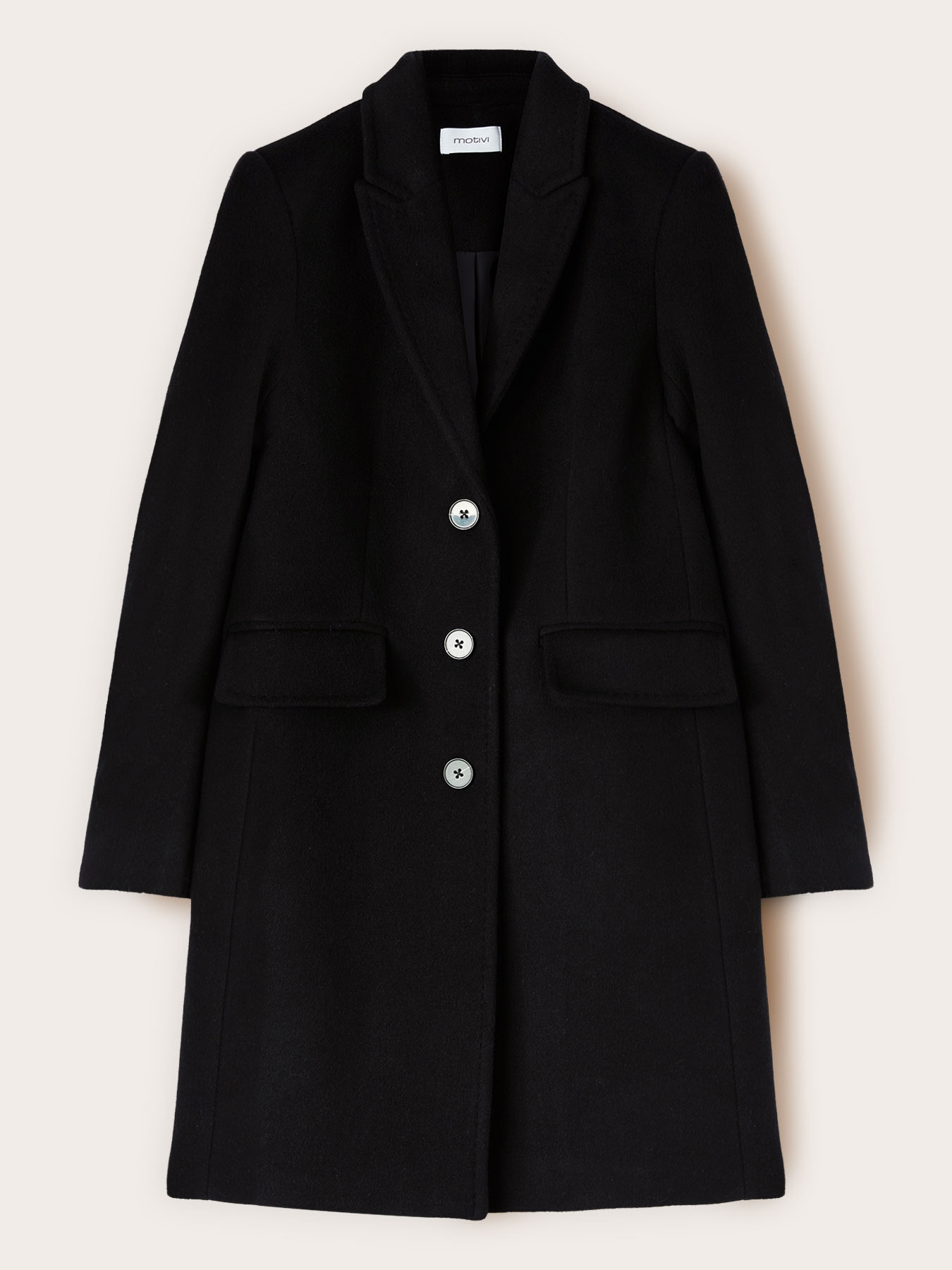 Knitted wool blend coat image number 4