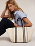 Shopping bag in canvas con manici image number 0