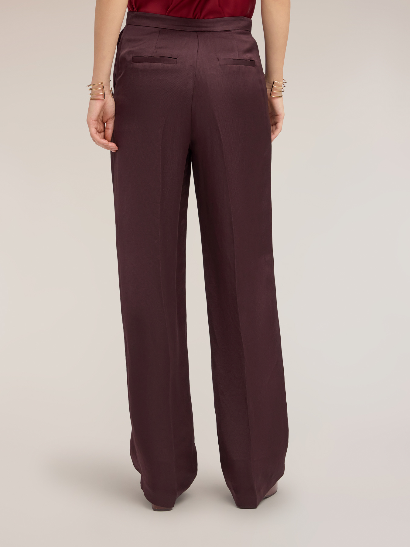 Wide-leg trousers in linen blend image number 1