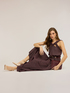 Long pleated dress in lurex jersey image number 4