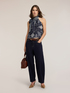 Cotton muslin top with print image number 2