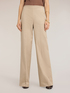 Wide-leg gabardine trousers with pressed crease image number 3