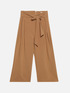 Pantaloni cropped con cintura image number 3