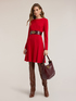 Flare dress in milano stitch image number 4