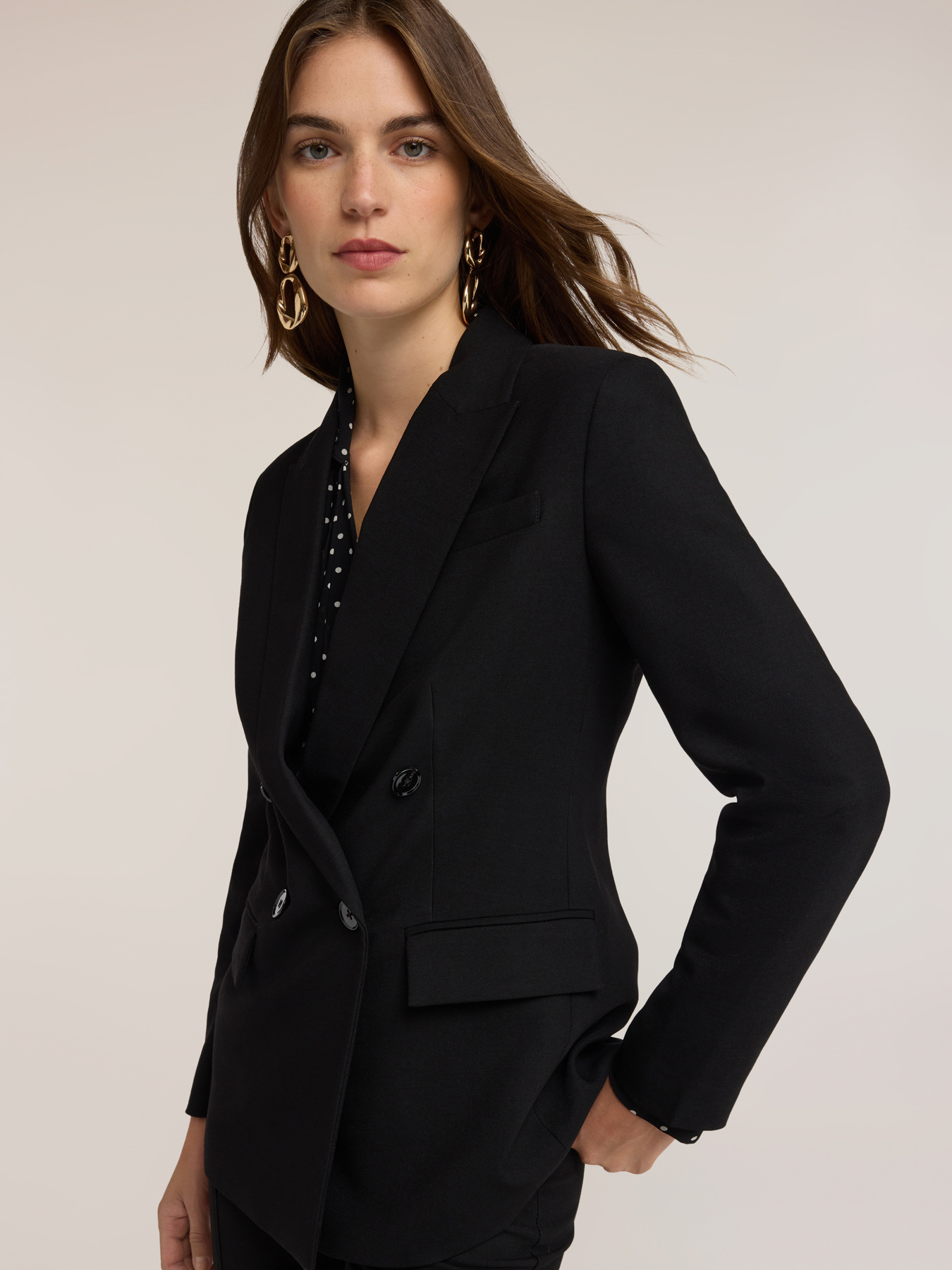 Double-breasted tailored blazer image number 3