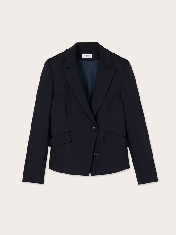 Double-breasted blazer in milano stitch