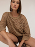 Ajour&eacute;-Strickpullover aus Wollmischung image number 3