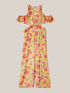 Floral pattern jumpsuit with flounces image number 3
