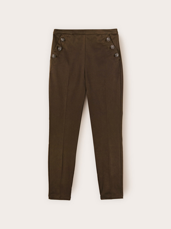 Pantaloni skinny in cotone tecnico