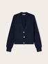 Fine-knit V-neck cardigan image number 4