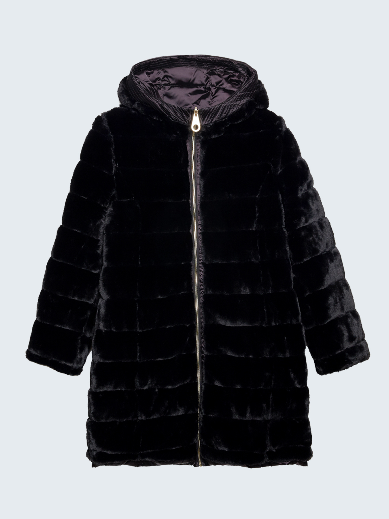 Piumino lungo reversibile con cappuccio image number 4