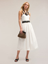 Kleid aus zwei Materialien mit Tellerrock image number 0