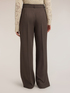 High-waisted palazzo pants with pleat image number 1