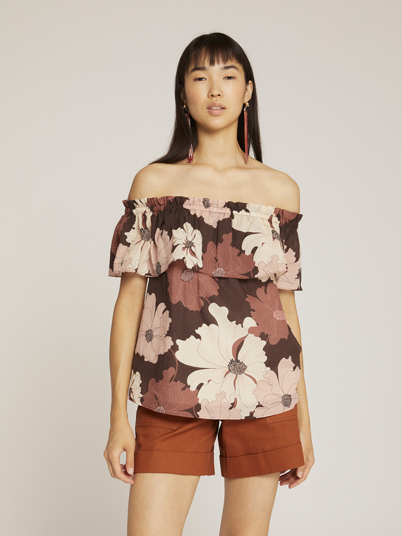 Motivi Top off-shoulder fantasia floreale Donna