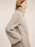 High-neck fur-effect coat image number 3