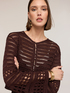 Cardigan aus durchbrochener Strickware mit Lurex-Mix image number 3