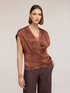 Kimono blouse in jacquard satin image number 2