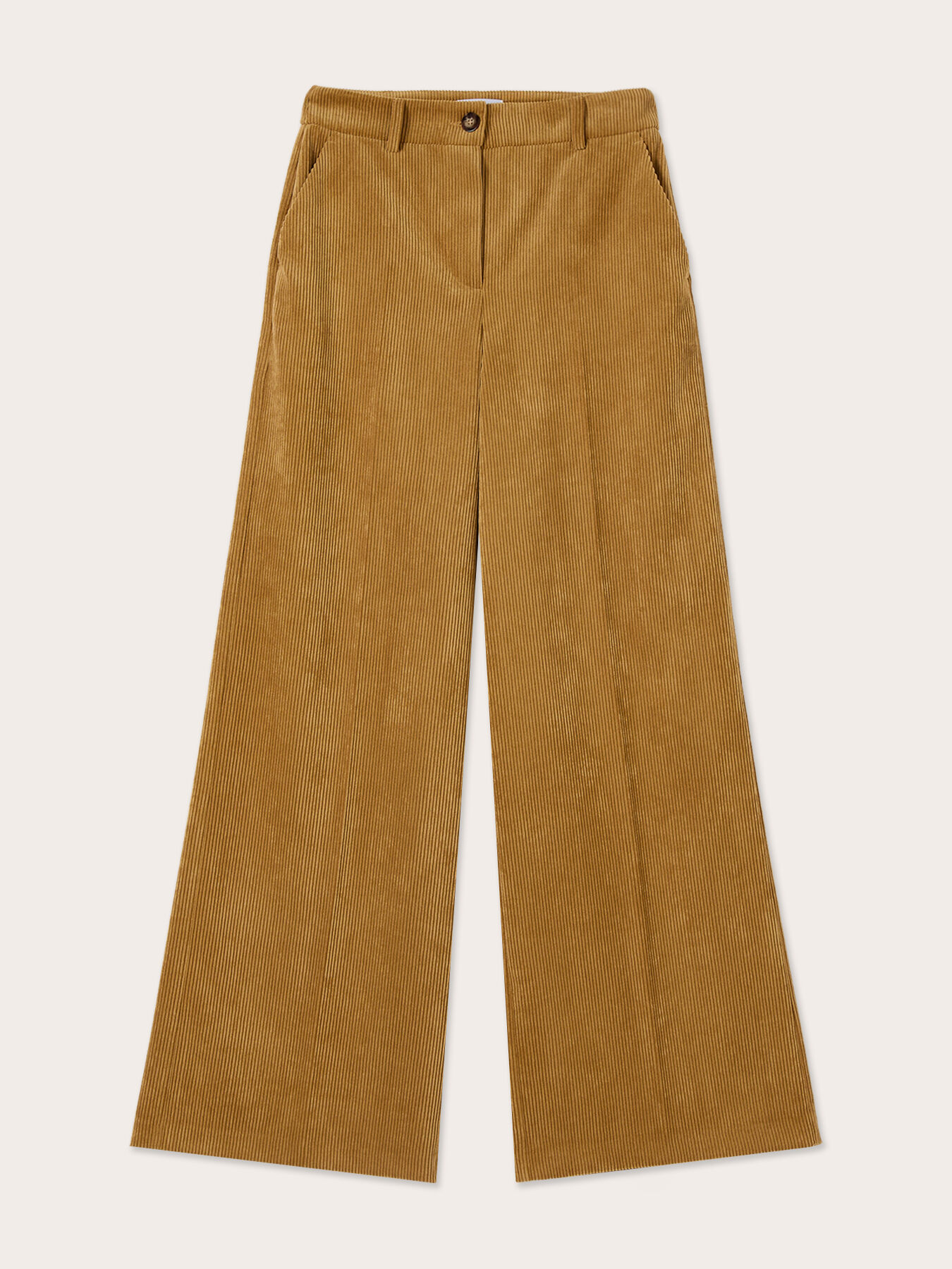 Pantalon palazzo en velours c&ocirc;tel&eacute; image number 4