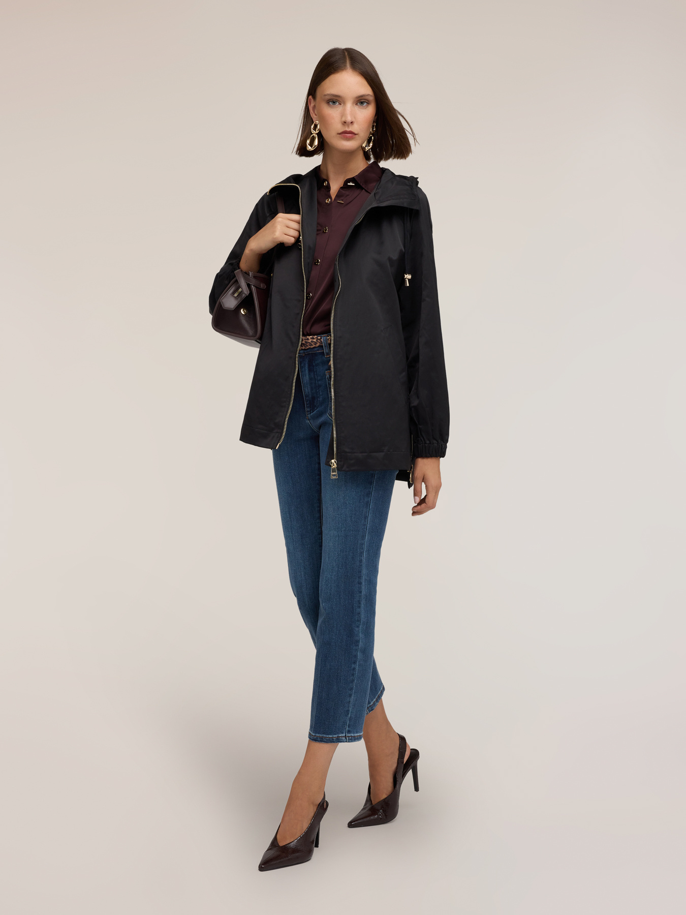 Parka in misto cotone con cappuccio image number 2